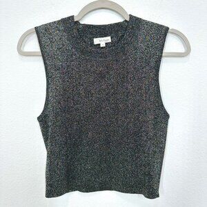 A.L.C. Mariam Metallic Mockneck Cropped Tank‎ Top Size Medium Party Going Out